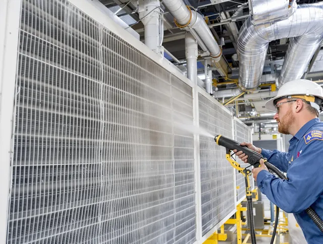 Professional commercial coil cleaning by Maynard Air Duct Cleaning in Maynard